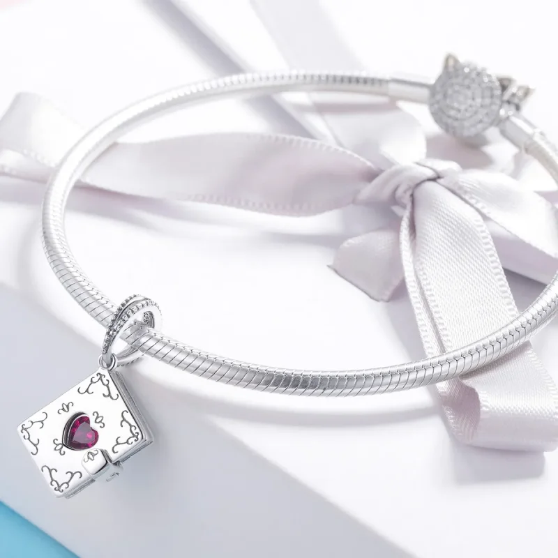 (bilde for) Pandora Style Silver Love Letter Dangle - SCC980 - Vis 3