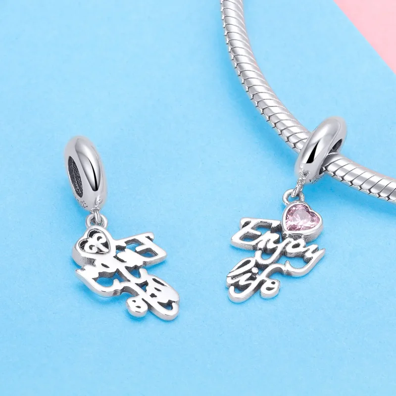(bilde for) Pandora Style Silver Love Life Dangle - SCC907 - Vis 3