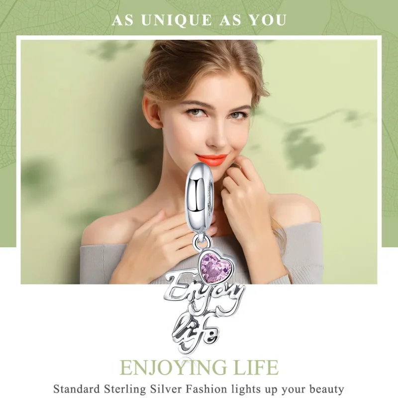 (bilde for) Pandora Style Silver Love Life Dangle - SCC907 - Vis 6