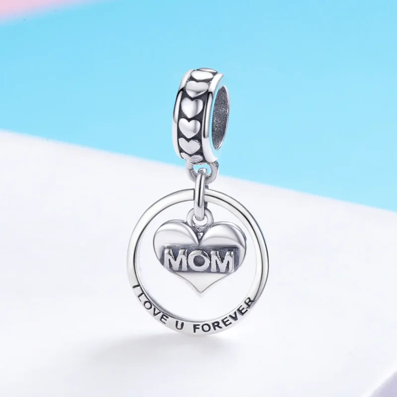 (bilde for) Pandora Style Silver Love Mom Dangle - SCC649 - Vis 3