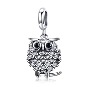 (bilde for) Pandora Style Silver Lovely Owl Dangle - SCC949