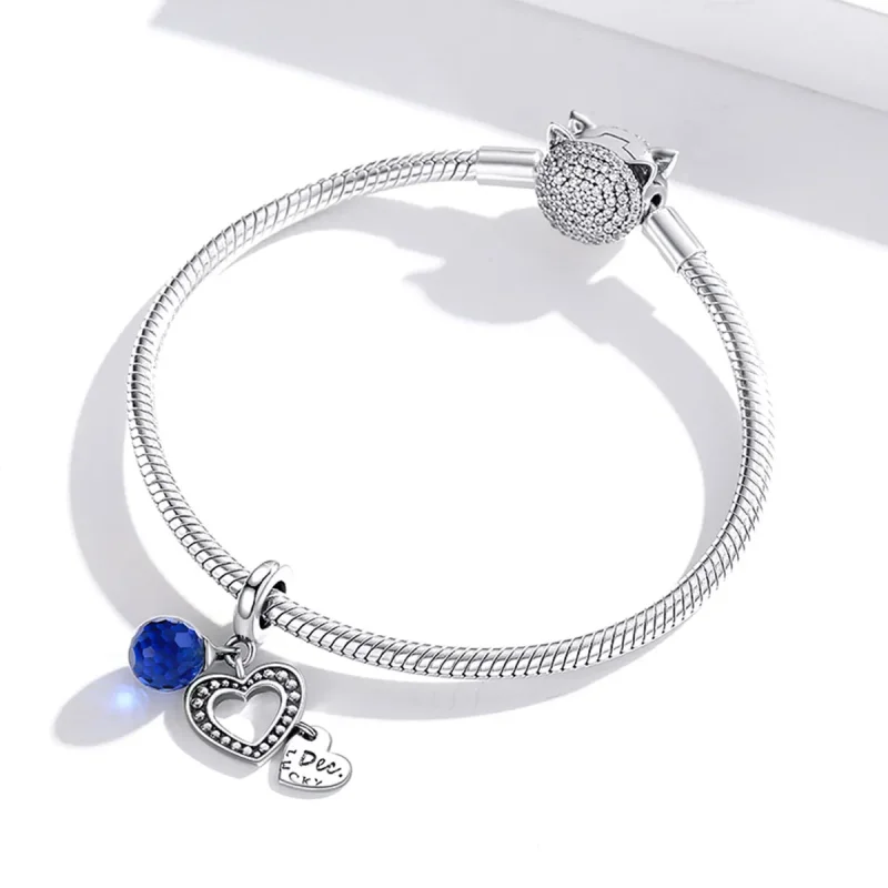 (bilde for) Pandora Style Silver Lucky December Dangle - SCC1721 - Vis 3