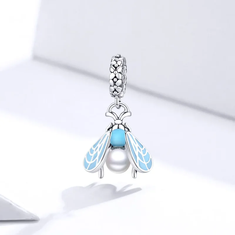(bilde for) Pandora Style Silver Moths Dangle - SCC1479 - Vis 2