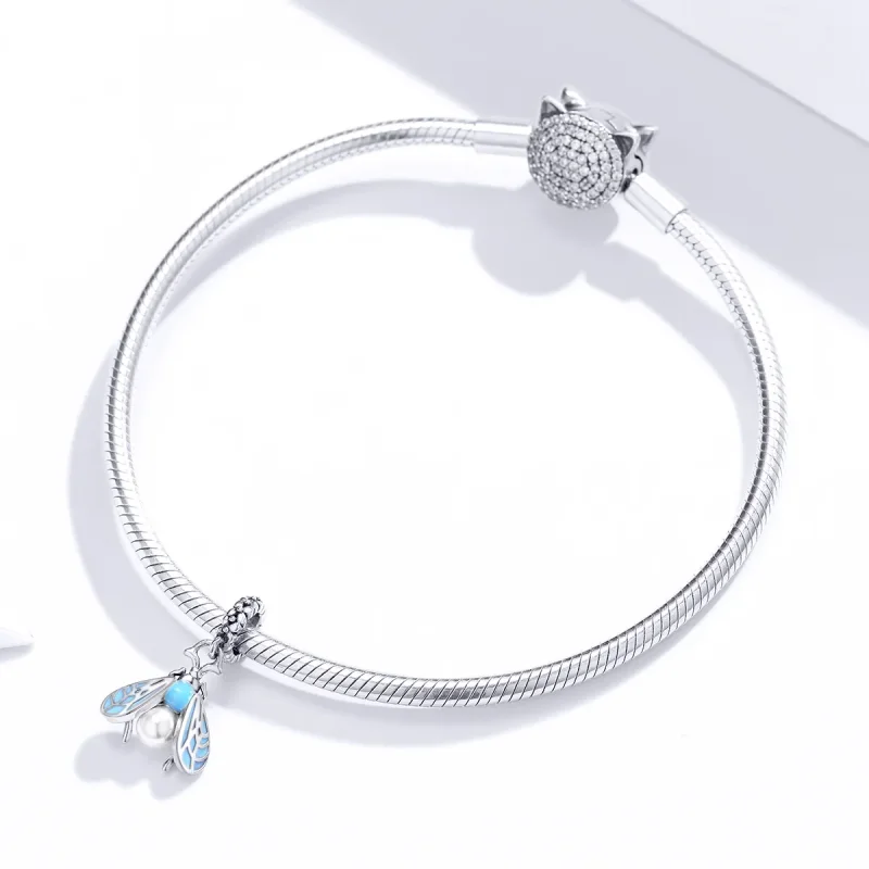 (bilde for) Pandora Style Silver Moths Dangle - SCC1479 - Vis 3
