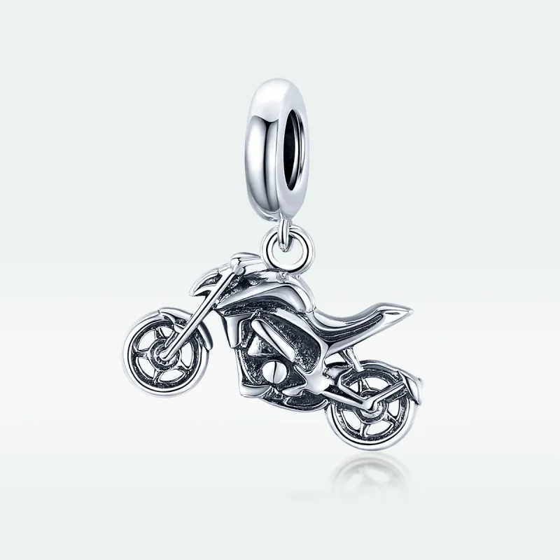 (bilde for) Pandora Style Silver Motorcycle Dangle - SCC1712 - Vis 5