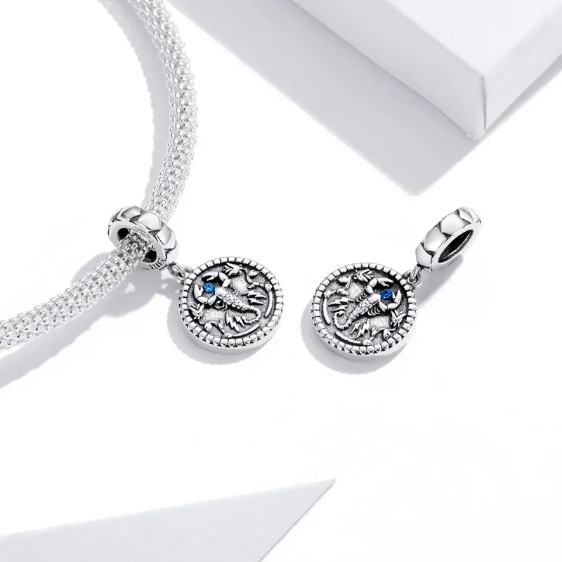 (bilde for) Pandora Style Silver Mysterious Scorpion Dangle - SCC1503 - Vis 4