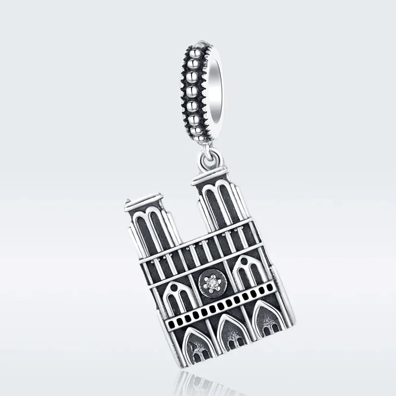 (bilde for) Pandora Style Silver Notre Dame De Paris Dangle - SCC1328 - Vis 5