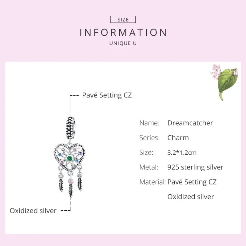 (bilde for) Pandora Style Silver Openwork Family Tree Heart Dingle - SCC1445 - Vis 7