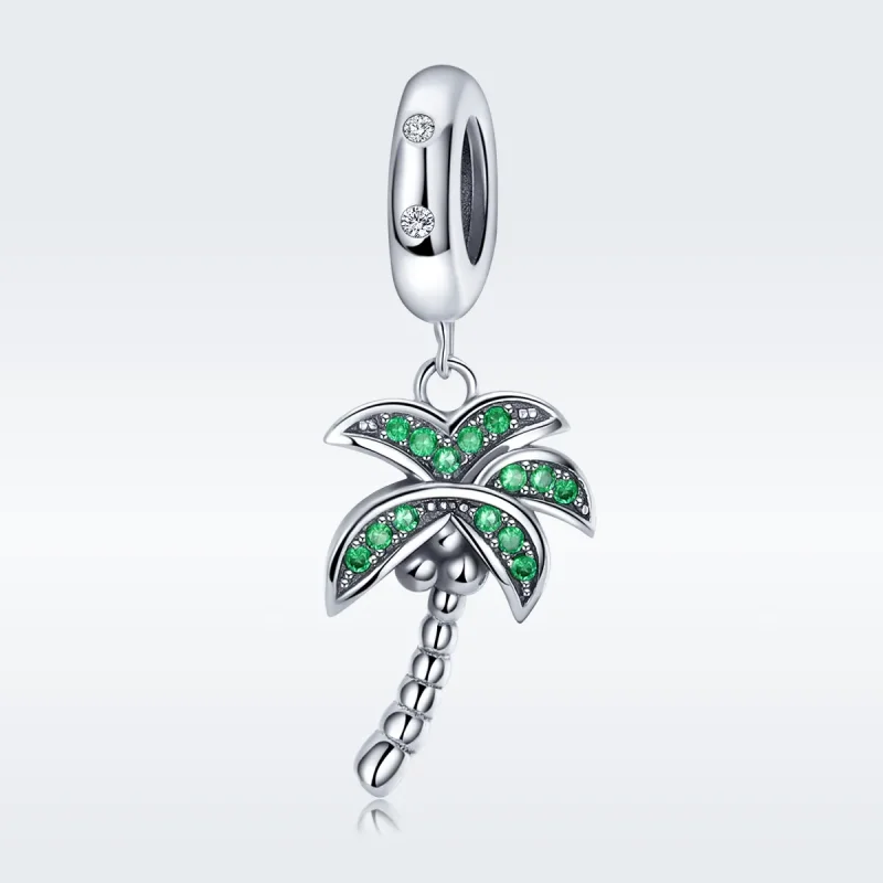 (bilde for) Pandora Style Silver Palm Tree Dingle - SCC697 - Vis 3