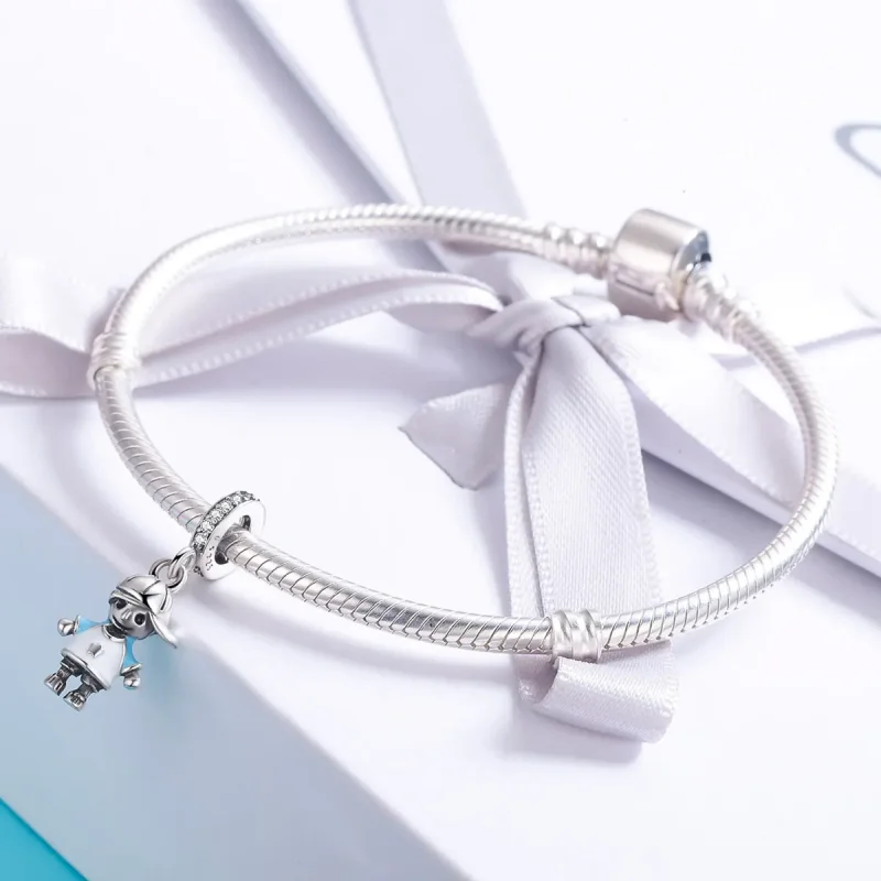(bilde for) Pandora Style Silver Perfect Life Little Baby Boy Dangle - SCC544 - Vis 5