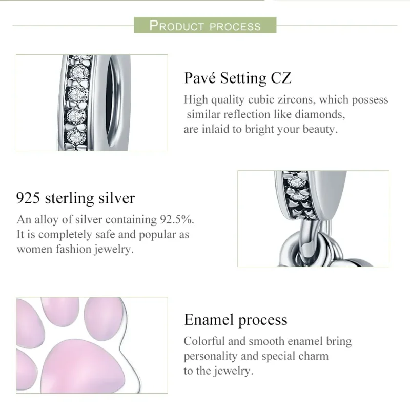 (bilde for) Pandora Style Silver Pet Lover Dangle - SCC452 - Vis 7