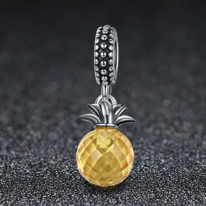 (bilde for) Pandora Style Silver Pineapple Dangle - SCC150 - Vis 3