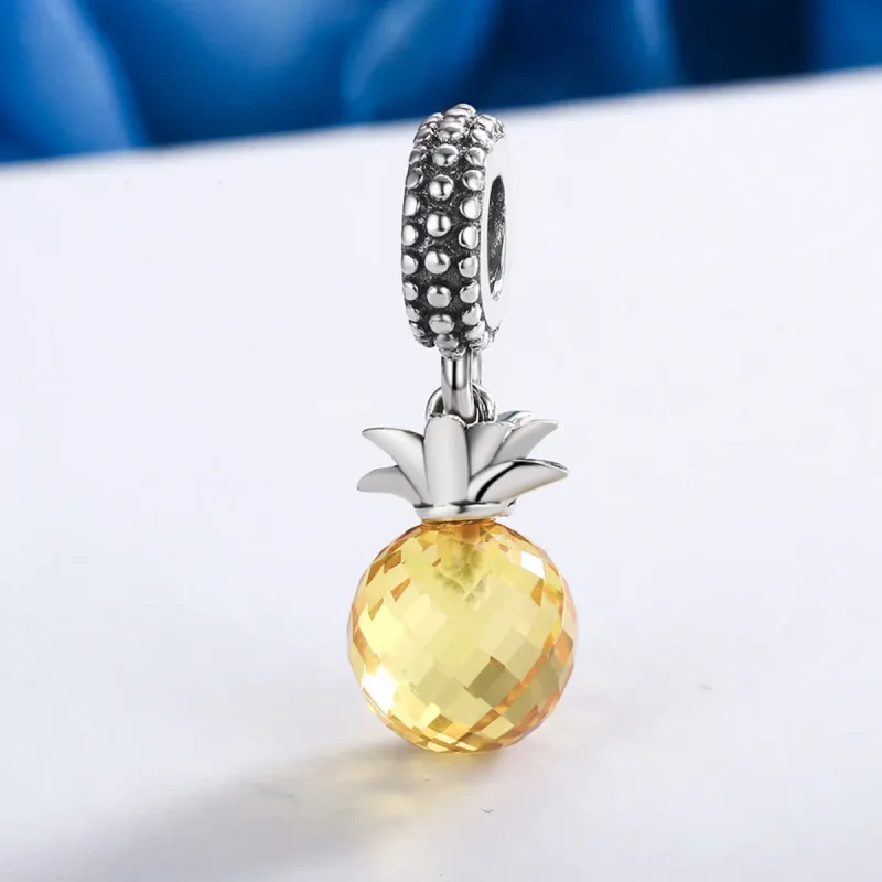 (bilde for) Pandora Style Silver Pineapple Dangle - SCC150 - Vis 4