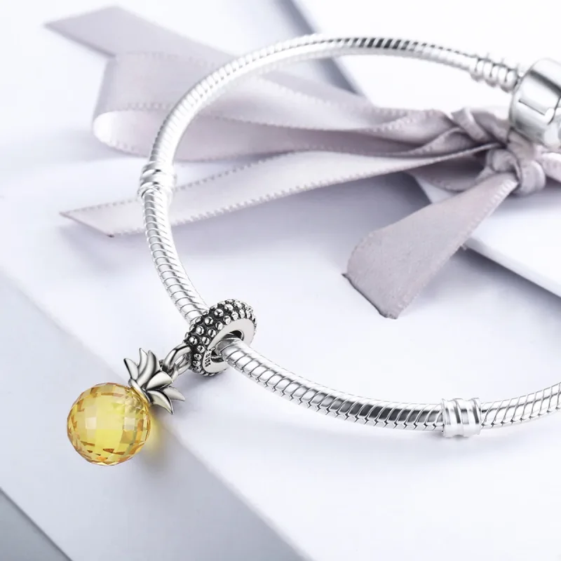 (bilde for) Pandora Style Silver Pineapple Dangle - SCC150 - Vis 6