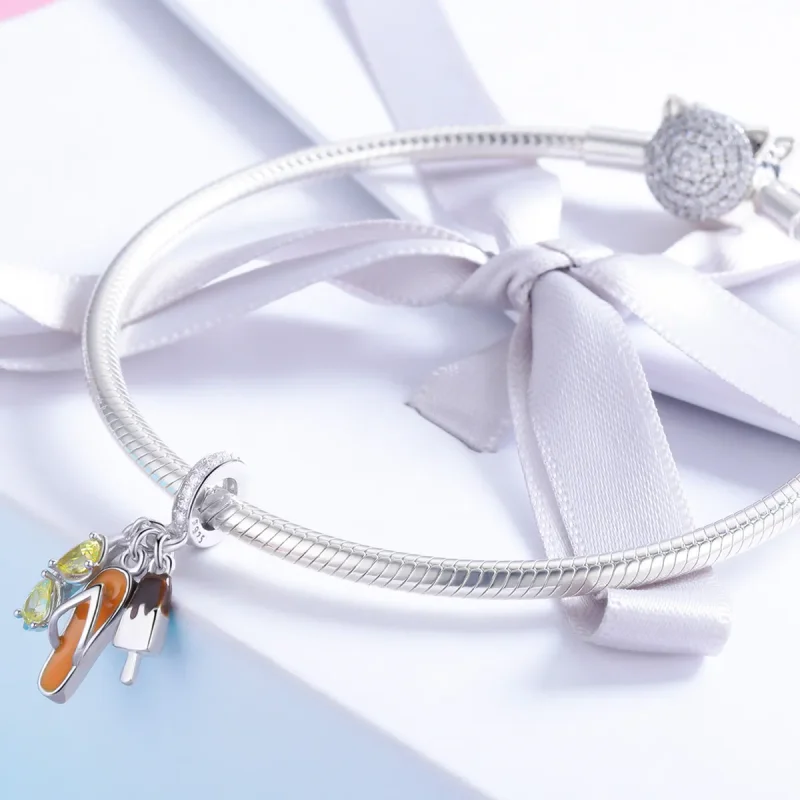 (bilde for) Pandora Style Silver Pleasant Summer Dangle - SCC770 - Vis 3