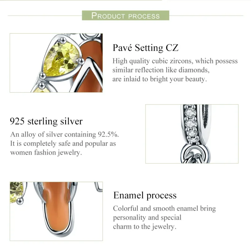 (bilde for) Pandora Style Silver Pleasant Summer Dangle - SCC770 - Vis 7