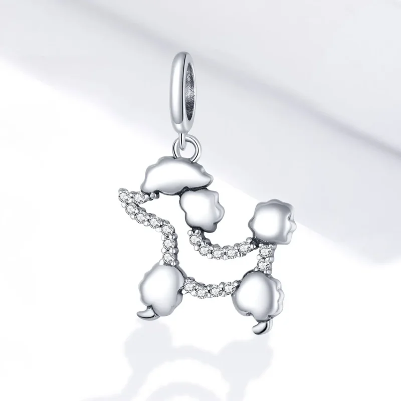 (bilde for) Pandora Style Silver Poodle Silhouette Dangle - SCC1681 - Vis 2
