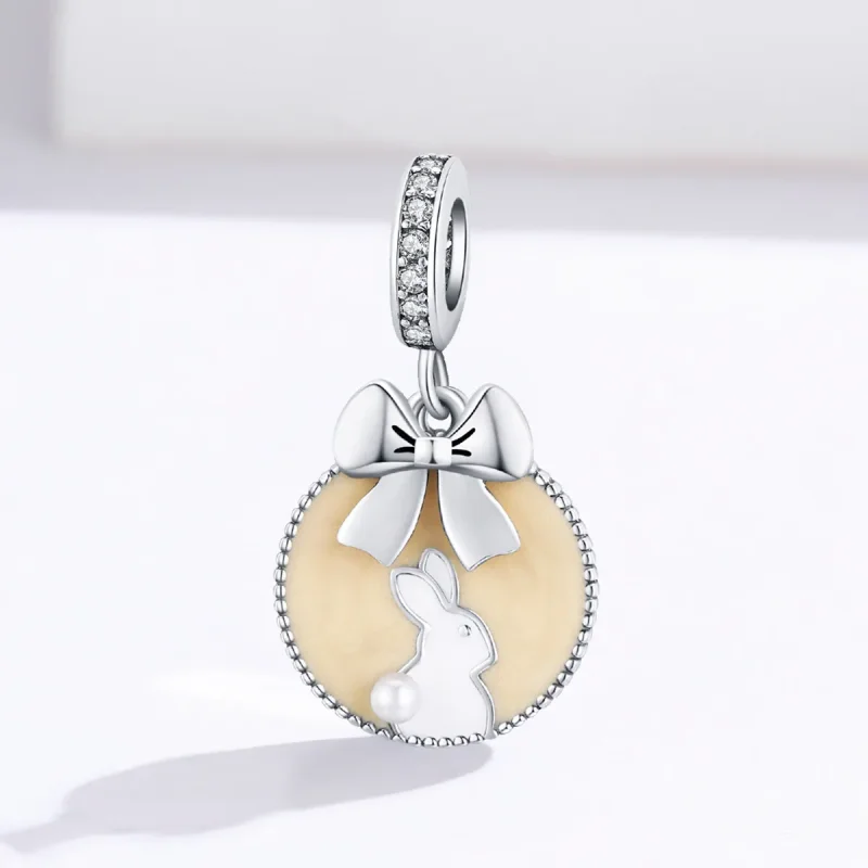 (bilde for) Pandora Style Silver Rabbit Dingle - SCC1439 - Vis 2