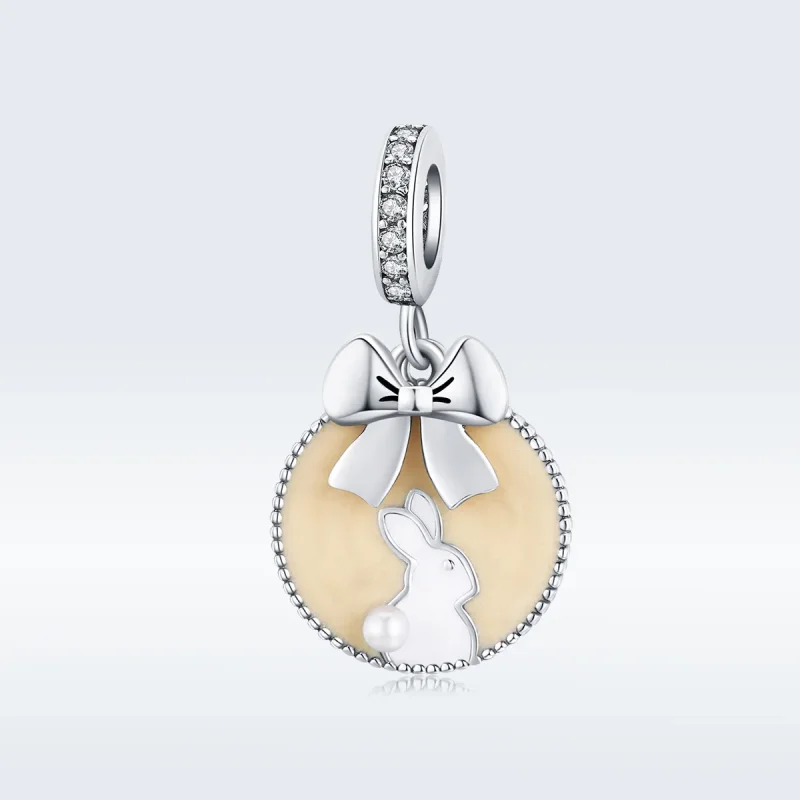 (bilde for) Pandora Style Silver Rabbit Dingle - SCC1439 - Vis 5