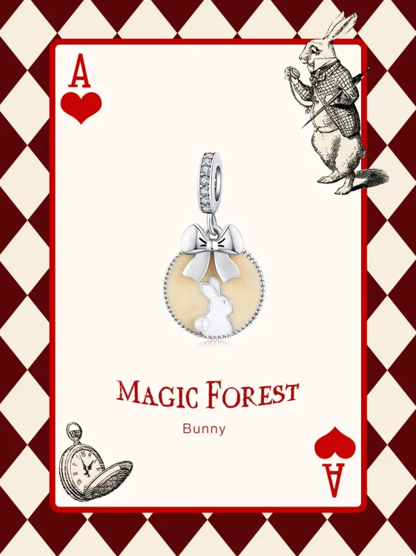 (bilde for) Pandora Style Silver Rabbit Dingle - SCC1439 - Vis 6