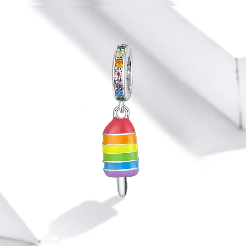 (bilde for) Pandora Style Silver Rainbow Ice Cream Dangle - BSC351 - Vis 4