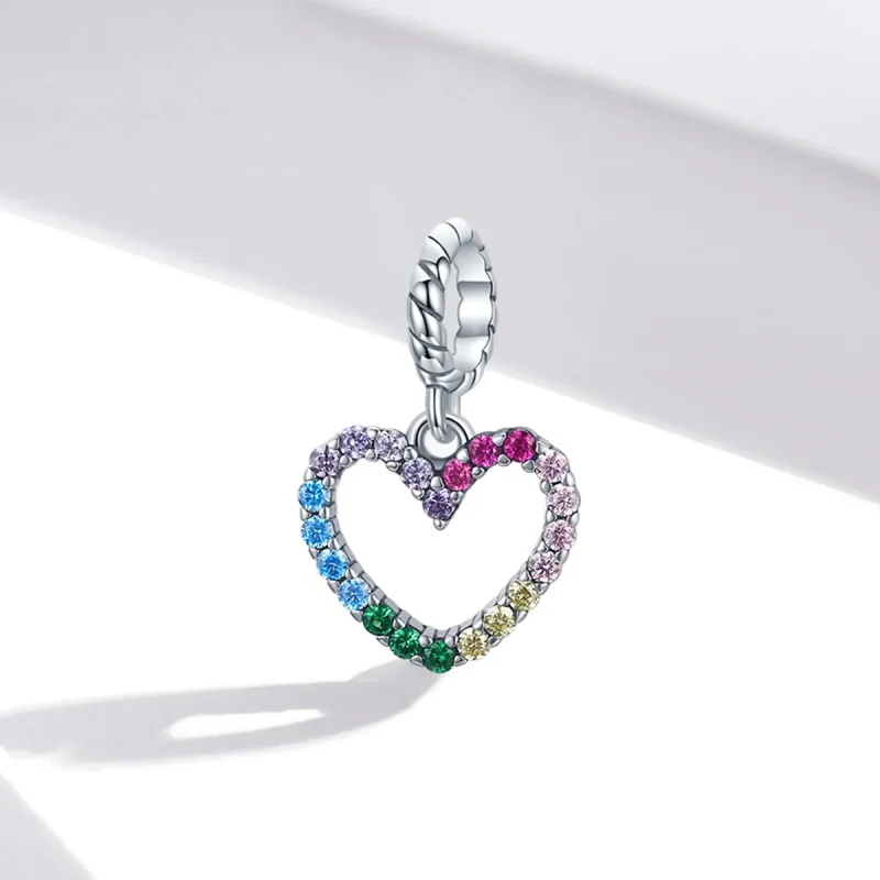 (bilde for) Pandora Style Silver Rainbow Love Dangle - SCC1851 - Vis 2