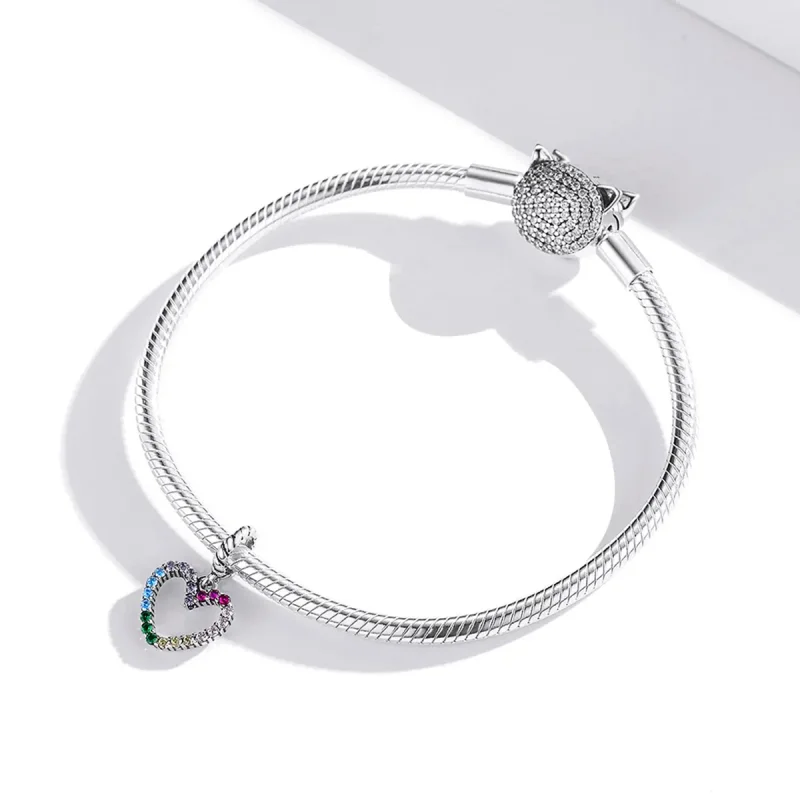 (bilde for) Pandora Style Silver Rainbow Love Dangle - SCC1851 - Vis 3