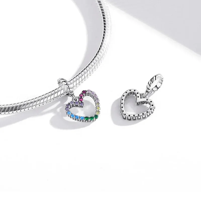 (bilde for) Pandora Style Silver Rainbow Love Dangle - SCC1851 - Vis 4