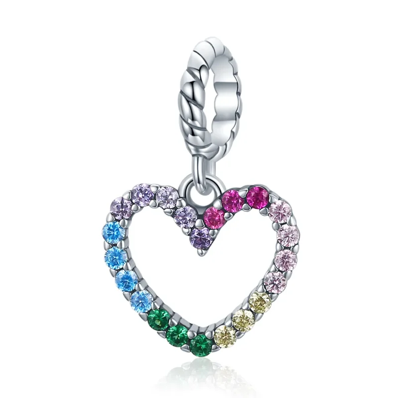 (bilde for) Pandora Style Silver Rainbow Love Dangle - SCC1851