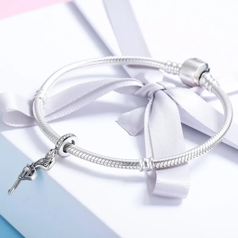 (bilde for) Pandora Style Silver Revolver Dangle - SCC508 - Vis 4