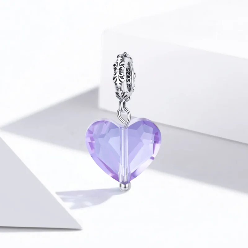 (bilde for) Pandora Style Silver Romatic Love Dangle - SCC1816 - Vis 2