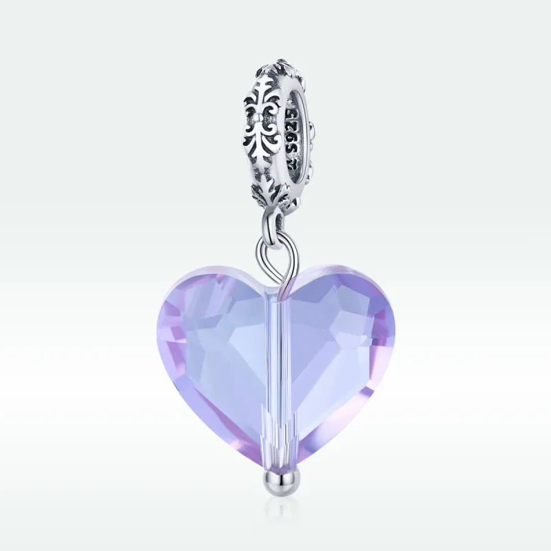 (bilde for) Pandora Style Silver Romatic Love Dangle - SCC1816 - Vis 5