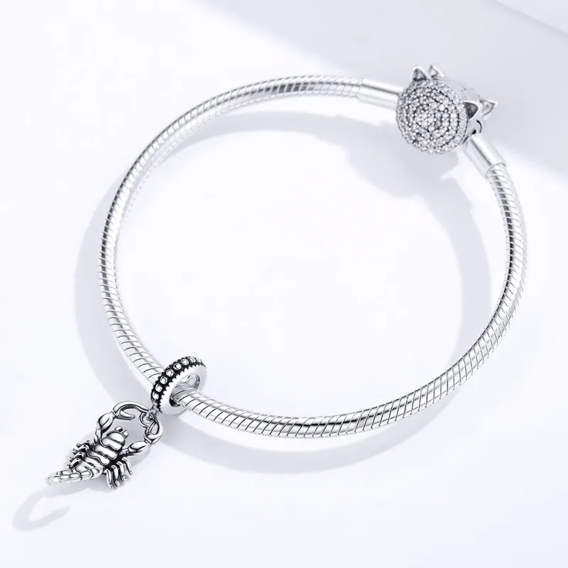 (bilde for) Pandora Style Silver Scorpio Dangle - SCC1329 - Vis 3
