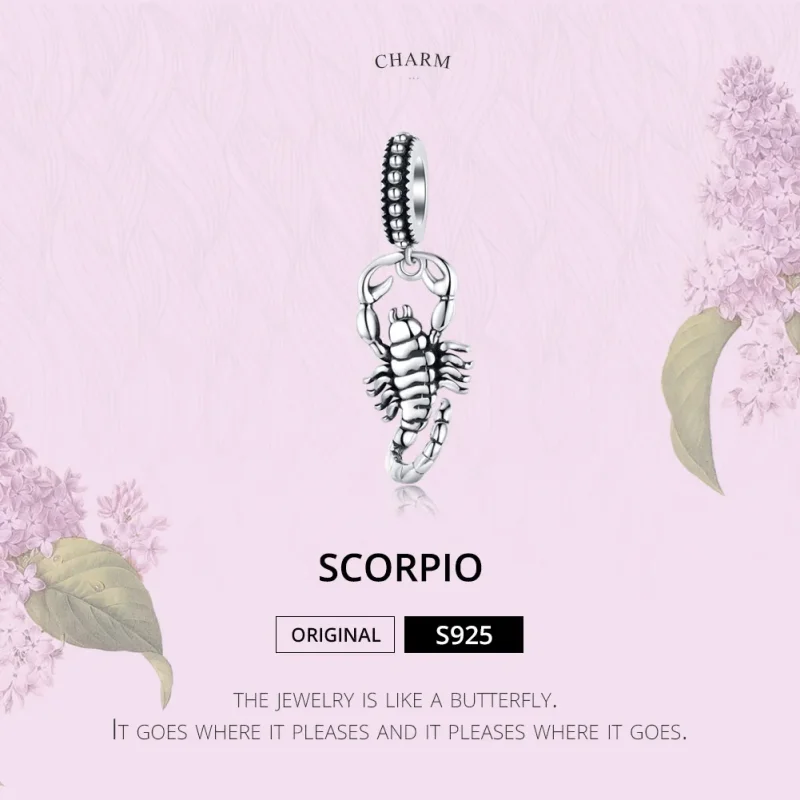 (bilde for) Pandora Style Silver Scorpio Dangle - SCC1329 - Vis 6