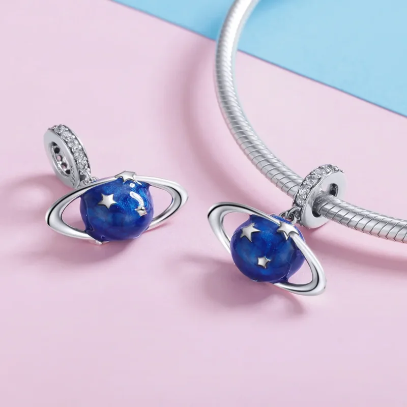(bilde for) Pandora Style Silver Secret Planet Dangle - SCC933 - Vis 4