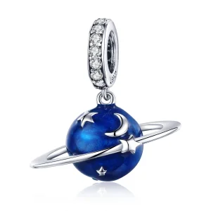 (bilde for) Pandora Style Silver Secret Planet Dangle - SCC933