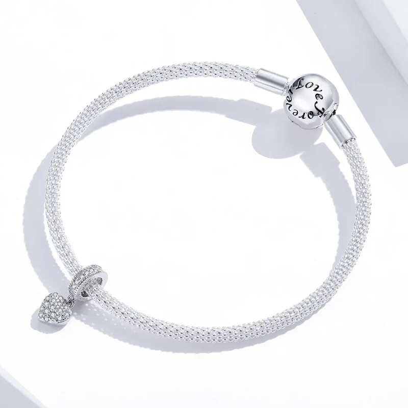 (bilde for) Pandora Style Silver Shiny Love Dangle - BSC211 - Vis 2