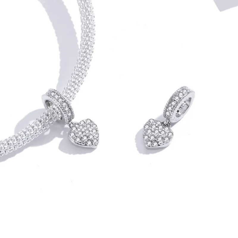 (bilde for) Pandora Style Silver Shiny Love Dangle - BSC211 - Vis 3