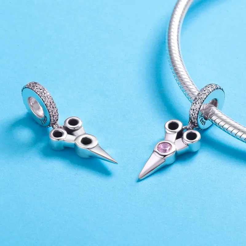(bilde for) Pandora Style Silver Small Hair Stylist Saks Dingle - SCC656 - Vis 5