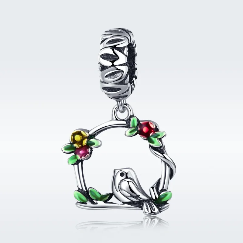 (bilde for) Pandora Style Silver Spring Bird Dangle - SCC645 - Vis 2