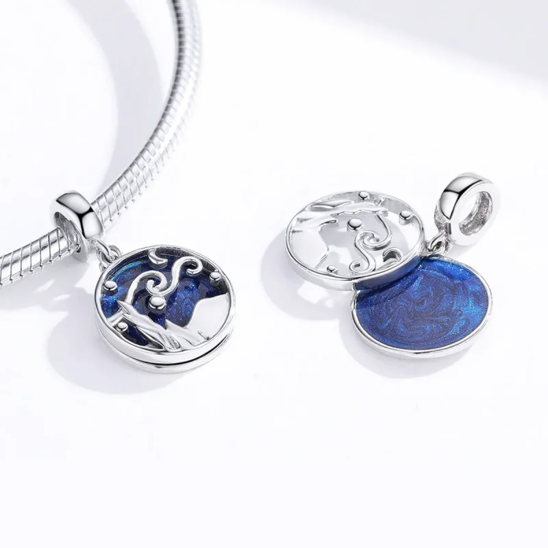 (bilde for) Pandora Style Silver Starry Sky Dangle - SCC1389 - Vis 3