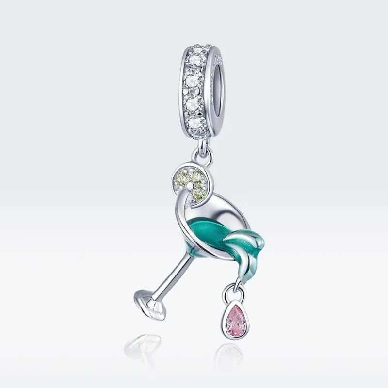 (bilde for) Pandora Style Silver Summer Cocktail Dingle - BSC262 - Vis 5
