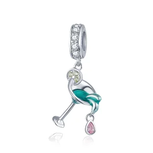 Pandora Style Silver Summer Cocktail Dingle - BSC262 (bilde for) Pandora Style Silver Summer Cocktail Dingle - BSC262