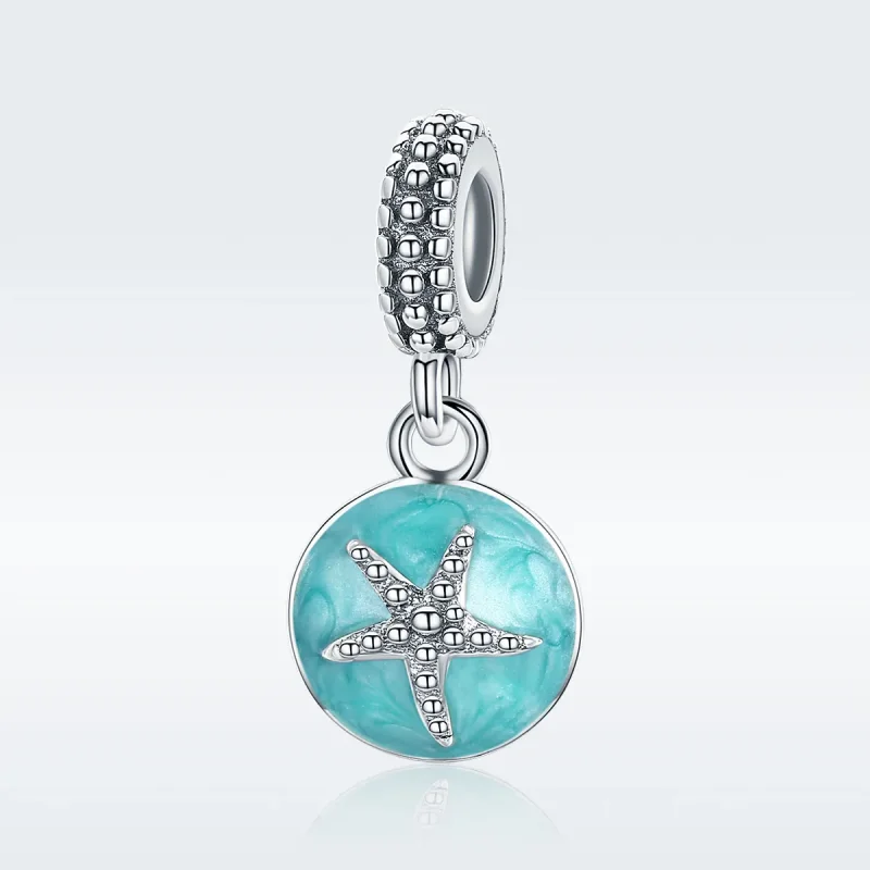 (bilde for) Pandora Style Silver Summer Style Blue Sea Dangle - SCC136 - Vis 8