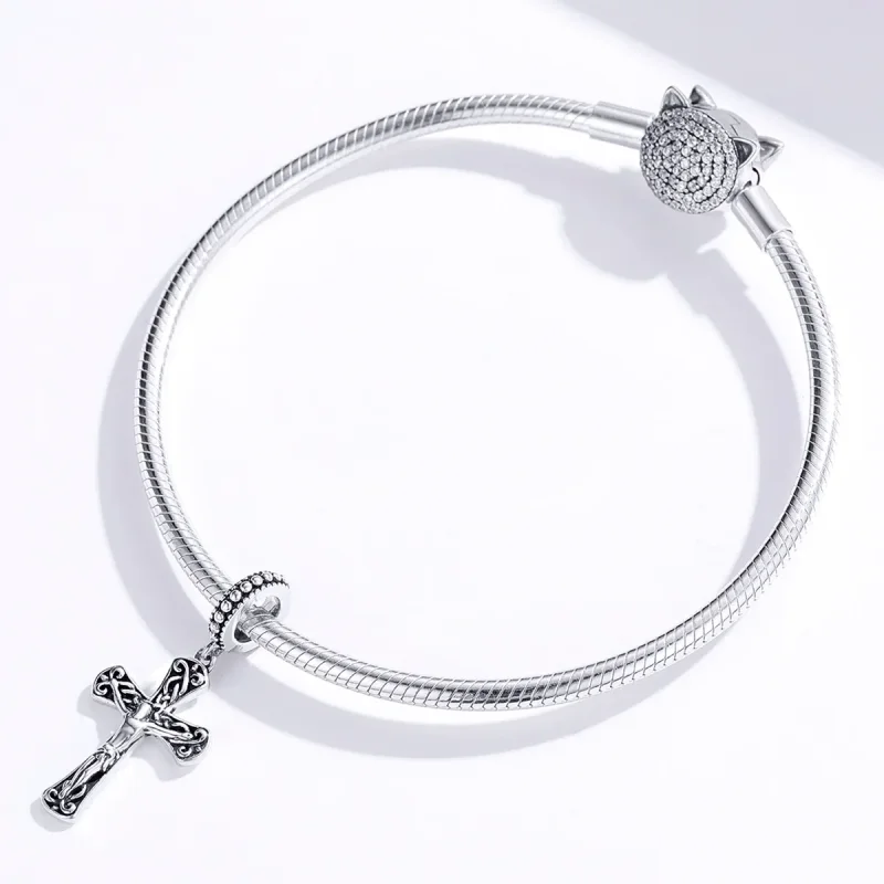 (bilde for) Pandora Style Silver The Cross of Jesus Dangle - SCC1407 - Vis 3