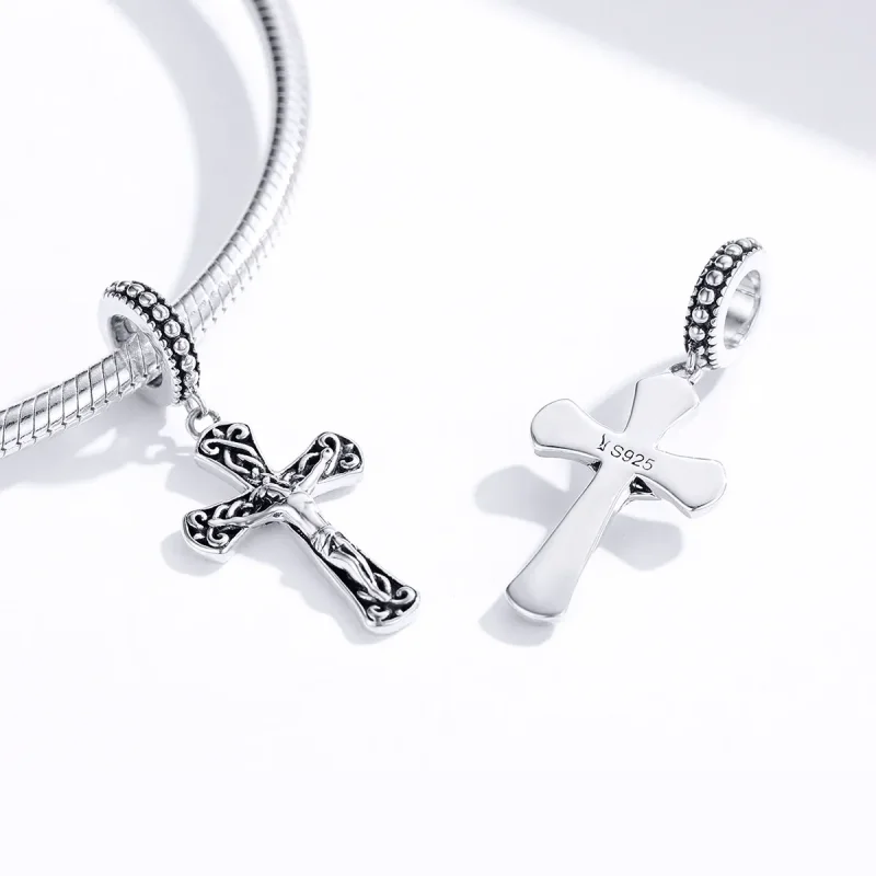(bilde for) Pandora Style Silver The Cross of Jesus Dangle - SCC1407 - Vis 4
