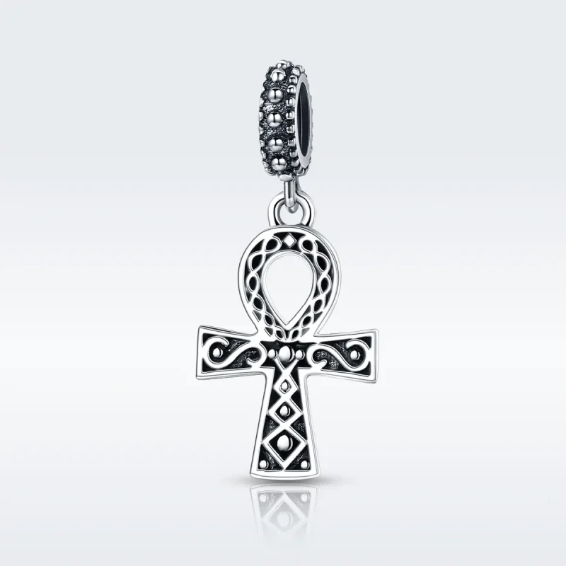 (bilde for) Pandora Style Silver The Cross of The Power of Retro Faith Dangle - SCC185 - Vis 2
