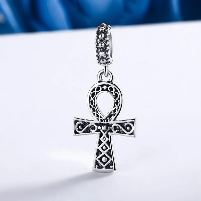 (bilde for) Pandora Style Silver The Cross of The Power of Retro Faith Dangle - SCC185 - Vis 3
