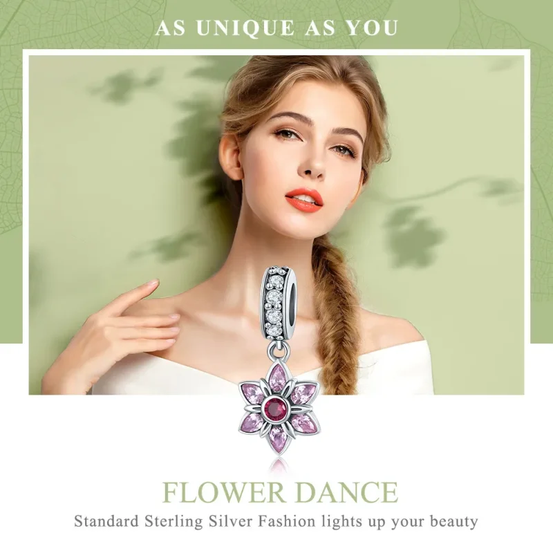 (bilde for) Pandora Style Silver The Dance of Flowers Dingle - SCC840 - Vis 6