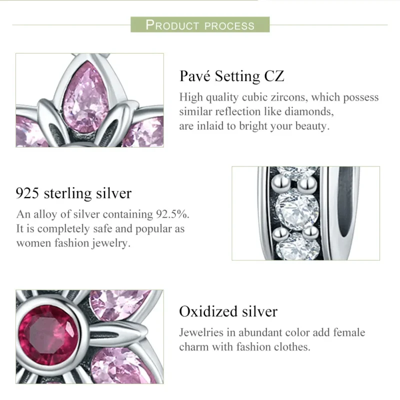 (bilde for) Pandora Style Silver The Dance of Flowers Dingle - SCC840 - Vis 7